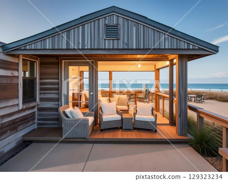 Coastal Retreat: Rustic Beachside Cabin Serenity and Ocean Views 129323234