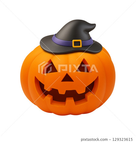 萬聖節南瓜插圖逼真 129323615