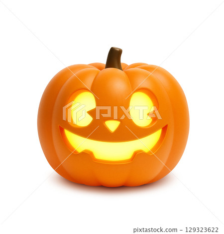 萬聖節南瓜插圖逼真 129323622