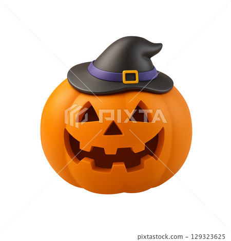 Halloween pumpkin illustration realistic 129323625