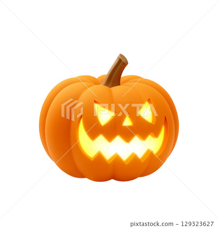 萬聖節南瓜插圖逼真 129323627