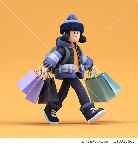 Playful Cartoon Style Black Friday Banner with Bright Colors 129323662