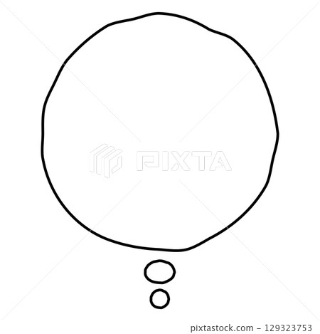 Simple speech bubble illustration on white background 129323753