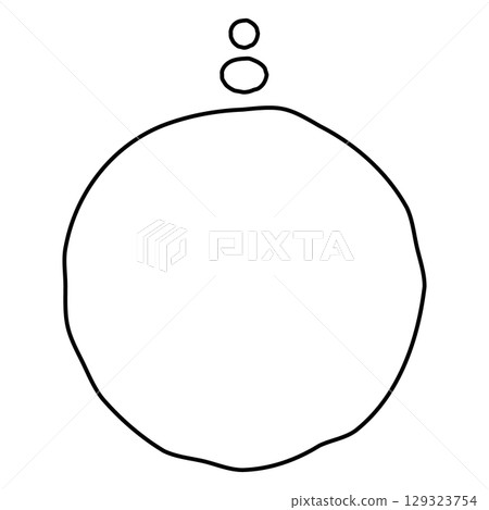 Simple speech bubble illustration on white background Simple speech bubble illustration on white background 129323754