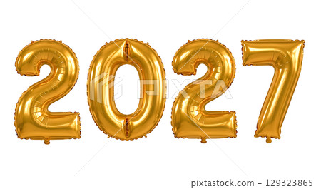 Balloon Number For New Year 129323865