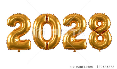 Balloon Number For New Year 129323872