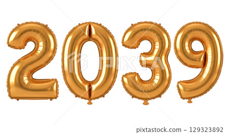 Balloon Number For New Year 129323892