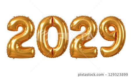 Balloon Number For New Year 129323899