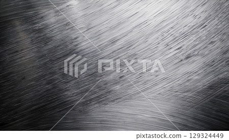 close up of scratched brushed metal texture showcasing varying shades of silver and gray, evoking sense of industrial elegance 129324449