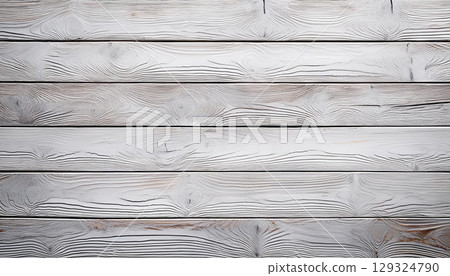 Rustic white wood texture background with weathered wooden planks 129324790