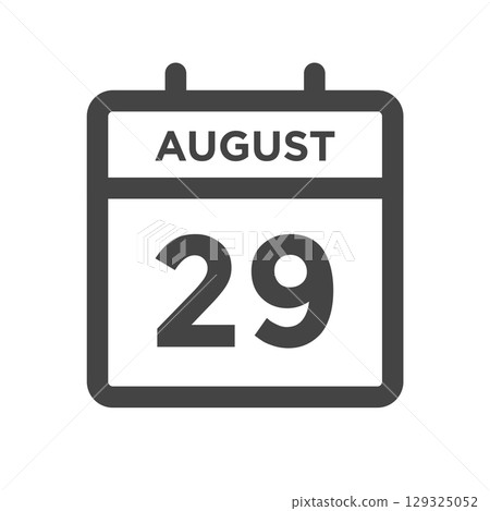 August 29 Calendar Day or Calender Date for Deadlines or Appointment 129325052