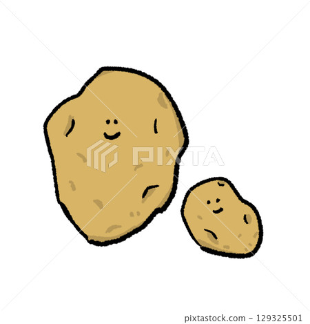 手繪可愛的蔬菜土豆 手繪可愛的蔬菜土豆 129325501