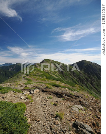 View of Arakawa Nakadake and Akuzawadake from the traverse trail View of Arakawa Nakadake and Akuzawadake from the traverse trail 129325587