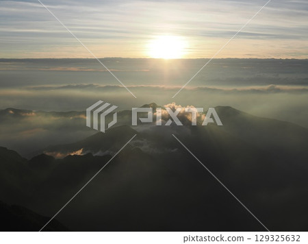 從赤石山頂看到的日落 從赤石山頂看到的日落 129325632