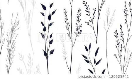 Elegant floral seamless pattern. 129325741