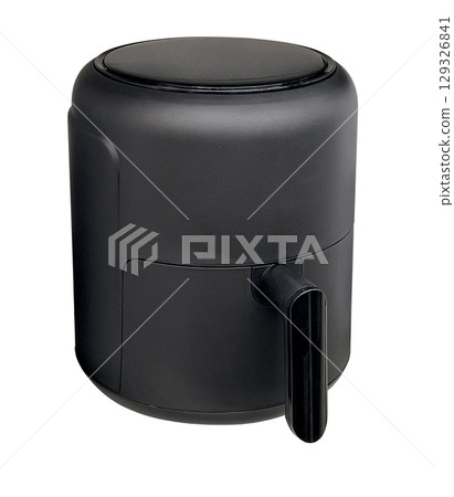 Modern black air fryer isolated on white background Modern black air fryer isolated on white background 129326841