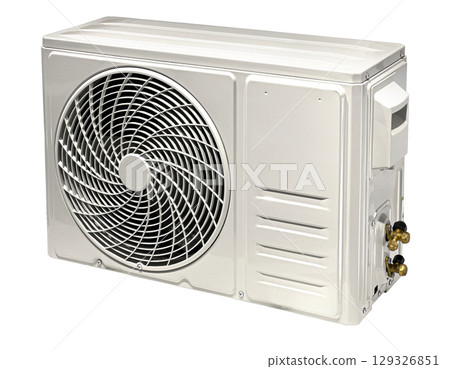 New air conditioner unit isolated on white background New air conditioner unit isolated on white background 129326851