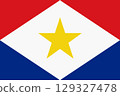 Saba Caribbean Netherlands flag background 129327478