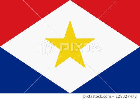 Saba Caribbean Netherlands flag background 129327478