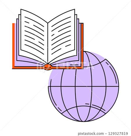 Concept all books of world. Image for education and school. 129327819