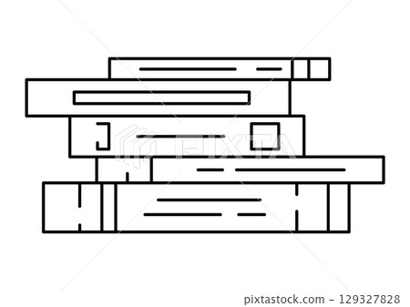 Illustrations of books stack. Image for education and school. Illustrations of books stack. Image for education and school. 129327828