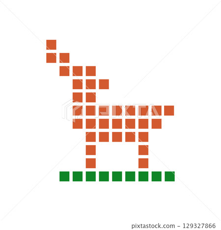 Deer outdoor logo. Vector illustration and icon. Deer outdoor logo. Vector illustration and icon. 129327866