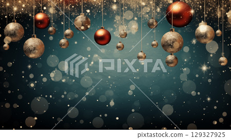 Christmas decoration on dark background 129327925