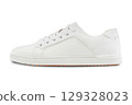 Men's casual white shoe side view 129328023