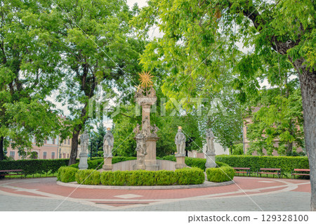 Baroque Holy Trinity column in Nagykanizsa, Humgary. 129328100