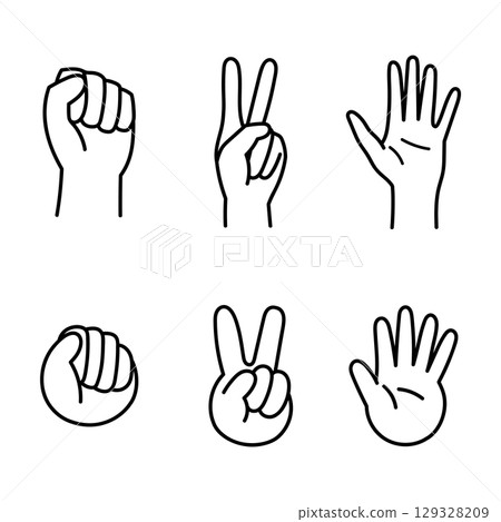 Handwritten_Rock-paper-scissors_Vector_01 129328209