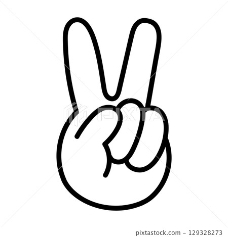 手寫手指數字向量素材02B 129328273