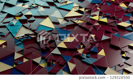 Geometric Harmony: A Vibrant Fusion of Shapes and Colors 129328500