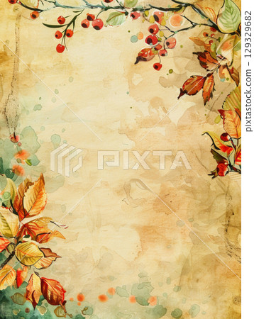 Autumn frame of watercolor pumpkins on beige background. Decor for Halloween, Thanksgiving. Autumn frame of watercolor pumpkins on beige background. Decor for Halloween, Thanksgiving. 129329682