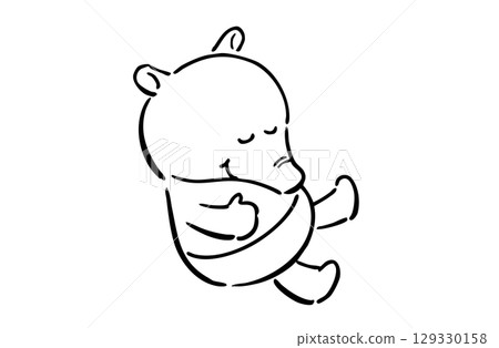 Sleeping tapirus 129330158