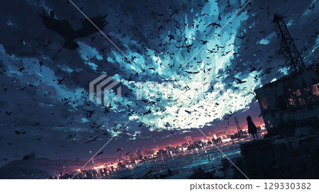 鳥之夜、寂靜之城 129330382