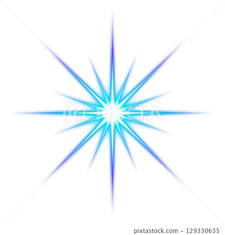 Blue light radiation effect (transparent background) 129330635