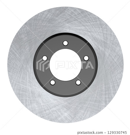 Car brake disc, automotive part. 3D rendering 129330745