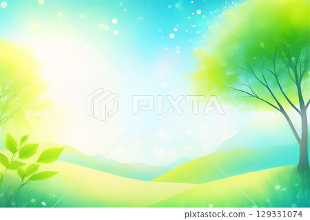 綠樹環繞的背景材料 129331074