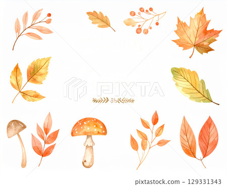 秋天的圖像框架 129331343