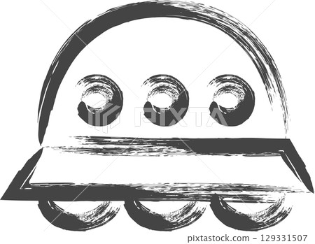 毛筆畫車輛相關單圖示UFO 129331507