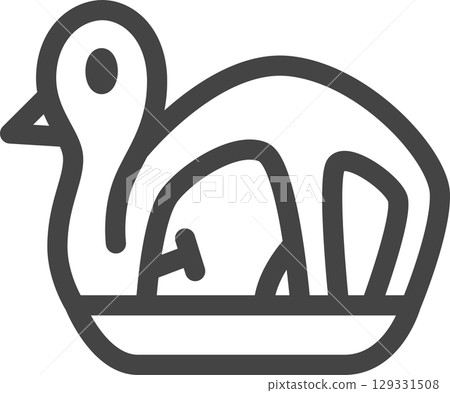 線描車輛相關單圖示：鴨子船 129331508