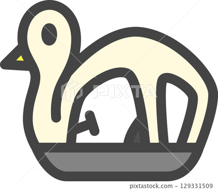 彩色車輛相關單圖示鴨子船 彩色車輛相關單圖示鴨子船 129331509