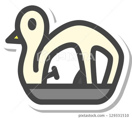 貼紙車輛相關單圖示鴨子船 貼紙車輛相關單圖示鴨子船 129331510