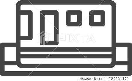 Line drawing vehicle-related single icon: Monorail 129331571