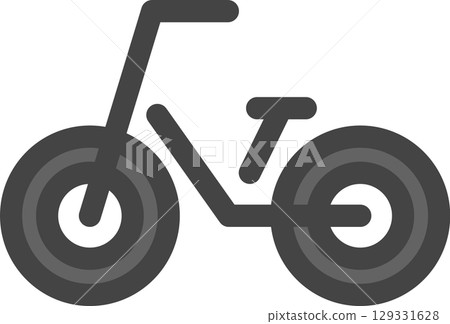 Color vehicle-related single icon: Bicycle 129331628