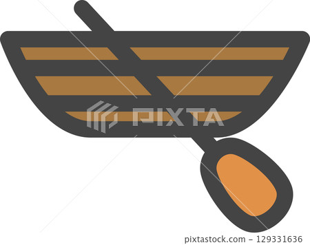 彩色車輛相關單一圖示：Rowboat 129331636