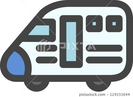 Color vehicle-related single icon: Shinkansen Color vehicle-related single icon: Shinkansen 129331644