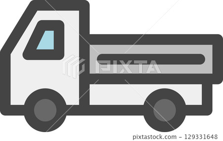 Color vehicle related single icon: Light truck Color vehicle related single icon: Light truck 129331648