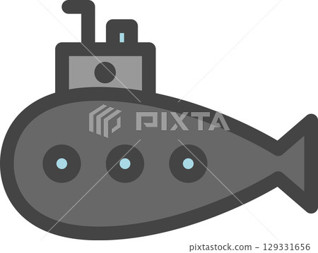 彩色車輛相關單一圖示：潛水艇 129331656