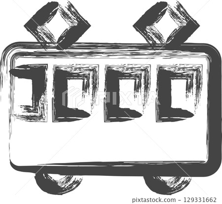 手繪車輛相關單圖示:火車 手繪車輛相關單圖示:火車 129331662